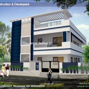 House front design  new house design duplex house design Model No - 0013