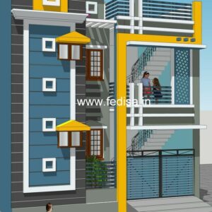 House front design  new house design duplex house design Model No - 0014