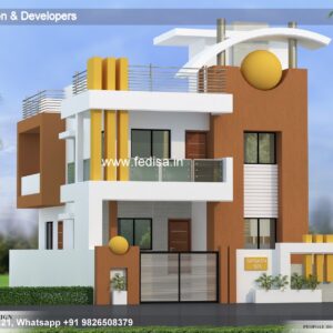 House front design  new house design duplex house design Model No - 0044