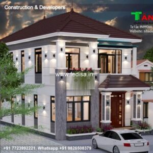 House front design  new house design duplex house design Model No - 0047