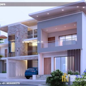 House front design new house design duplex house design Model No - 0050