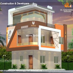 House front design  new house design duplex house design Model No - 0055