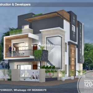 House front design new house design duplex house design Model No - 0054