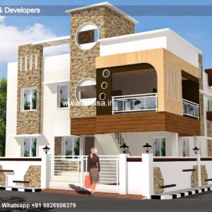House front design new house design duplex house design Model No - 0055