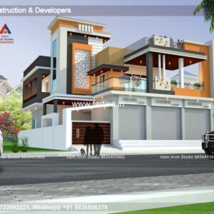 House front design  new house design duplex house design Model No - 0067