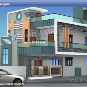 House front design  new house design duplex house design Model No - 0097