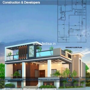 House front design  new house design duplex house design Model No - 0115