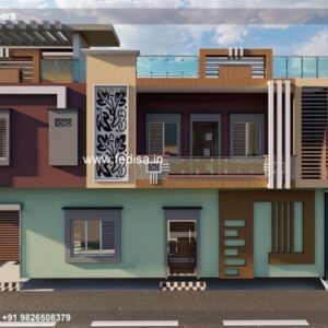 House front design  new house design duplex house design Model No - 0135