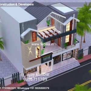 House front design  new house design duplex house design Model No - 0134