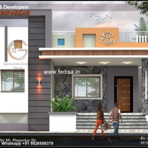 House front design  new house design duplex house design Model No - 0134