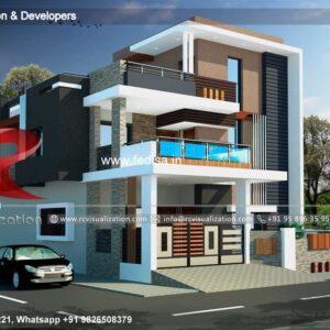 House front design  new house design duplex house design Model No - 0147