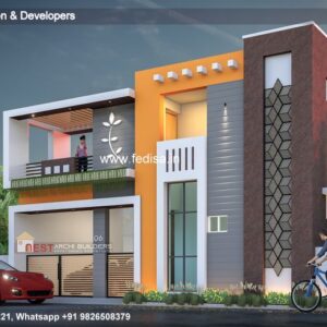 House front design  new house design duplex house design Model No - 0164