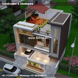 House front design  new house design duplex house design Model No - 0187