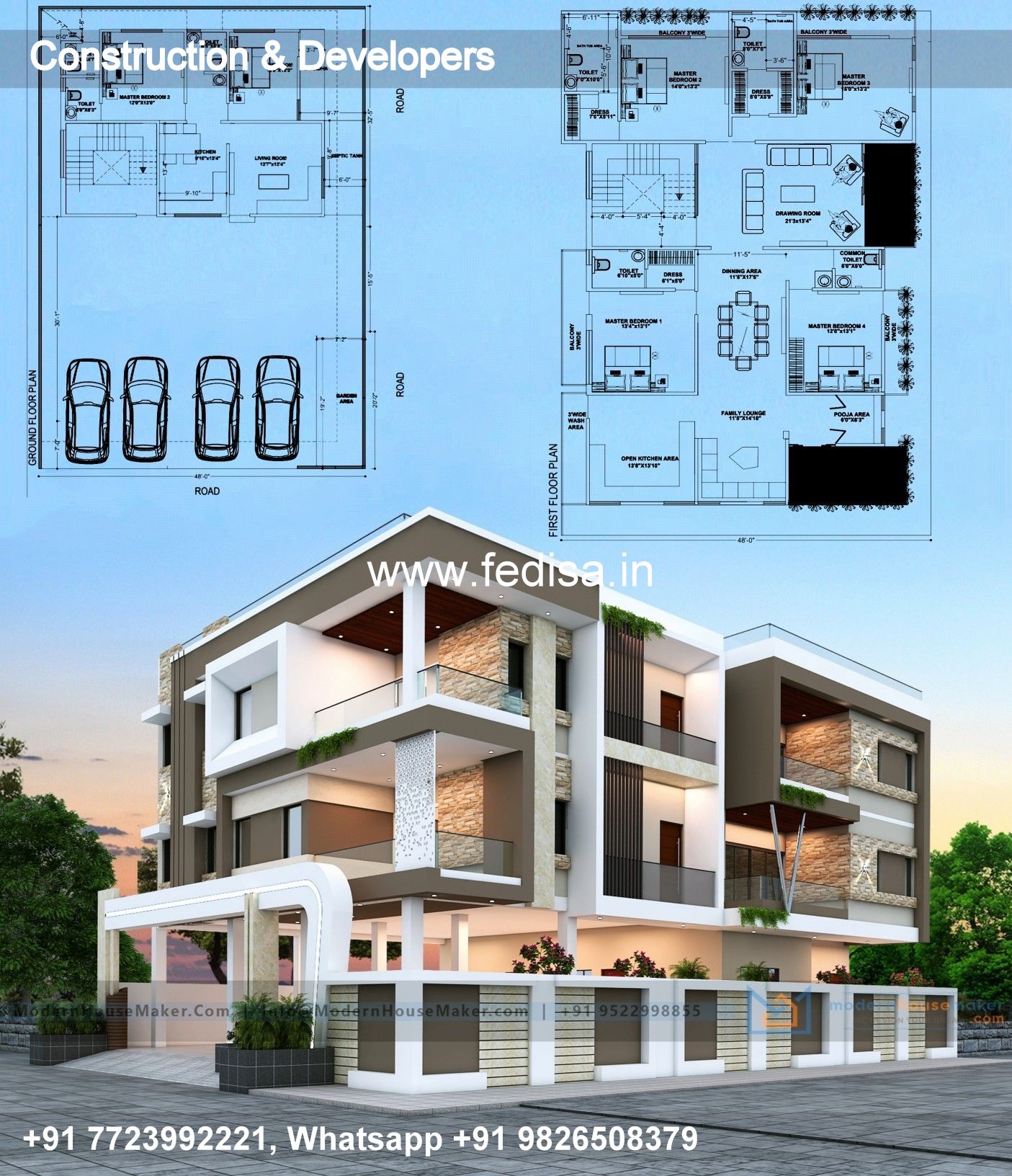Luxury house house design modern house design -Model No - 0199