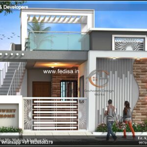 House front design  new house design duplex house design Model No - 0242