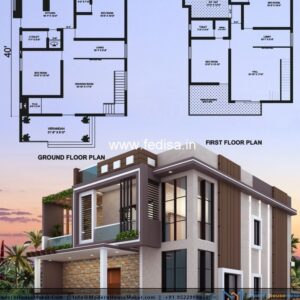 House front design  new house design duplex house design Model No - 0254