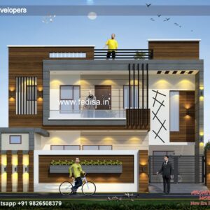 House front design  new house design duplex house design Model No - 0258
