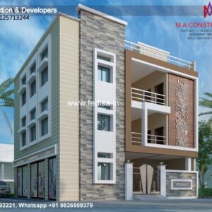 House front design  new house design duplex house design Model No - 0296