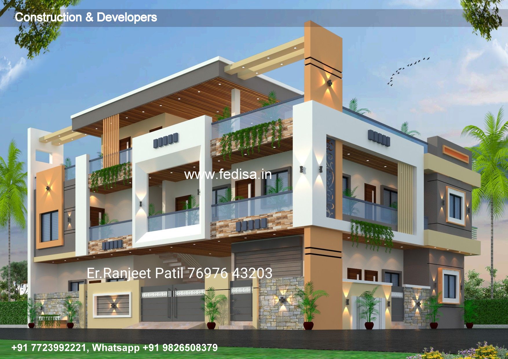 Luxury house house design modern house design -Model No - 0334