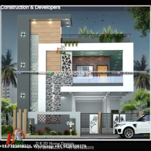 House front design  new house design duplex house design Model No - 0337