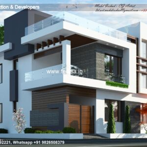 House front design  new house design duplex house design Model No - 0344