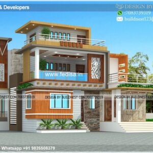 House front design  new house design duplex house design Model No - 0345