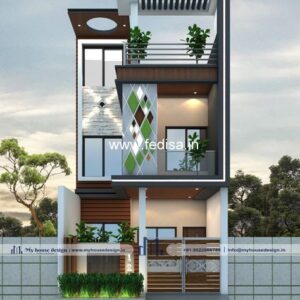 House front design  new house design duplex house design Model No - 0359