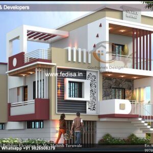 House front design  new house design duplex house design Model No - 0364