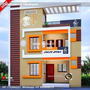 House front design  new house design duplex house design Model No - 0373