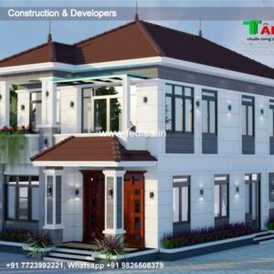House front design  new house design duplex house design Model No - 0413