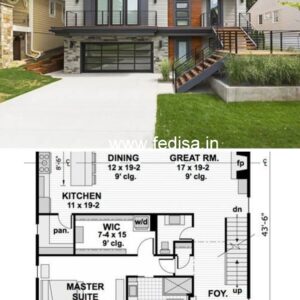 House front design  new house design duplex house design Model No - 0415