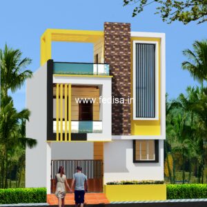 House front design  new house design duplex house design Model No - 0435