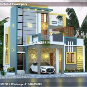 House front design  new house design duplex house design Model No - 0445