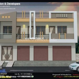 House front design new house design duplex house design Model No - 0451