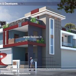 House front design  new house design duplex house design Model No - 0453