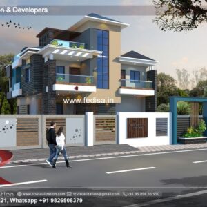 House front design  new house design duplex house design Model No - 0460