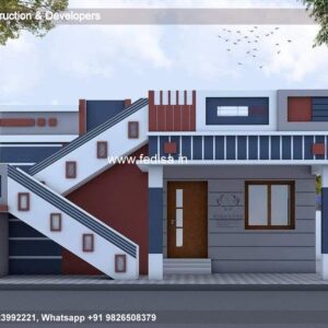 House front design  new house design duplex house design Model No - 0486