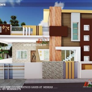 House front design  new house design duplex house design Model No - 0487