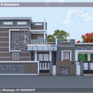 House front design  new house design duplex house design Model No - 0487