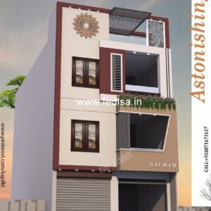 House front design  new house design duplex house design Model No - 0494