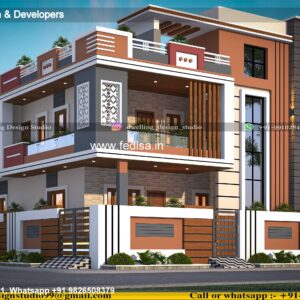 House front design  new house design duplex house design Model No - 0517