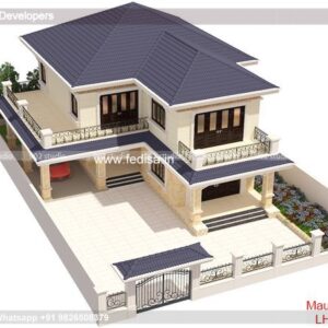 House front design  new house design duplex house design Model No - 0529