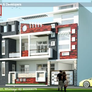 House front design  new house design duplex house design Model No - 0555