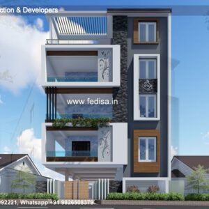 House front design  new house design duplex house design Model No - 0582
