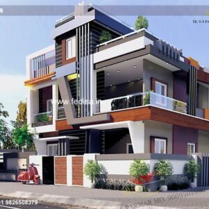 House front design  new house design duplex house design Model No - 0598