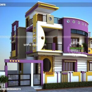 House front design  new house design duplex house design Model No - 0600