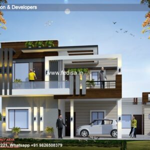 House front design  new house design duplex house design Model No - 0618