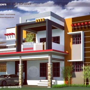 House front design  new house design duplex house design Model No - 0636