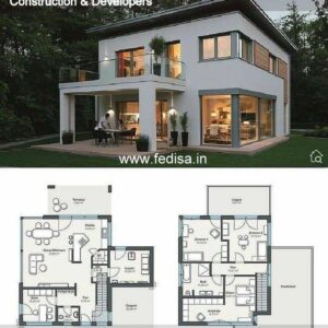 House front design  new house design duplex house design Model No - 0675