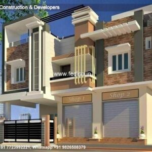 House front design  new house design duplex house design Model No - 0677